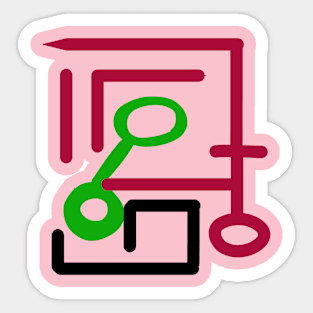 line abstrack Sticker